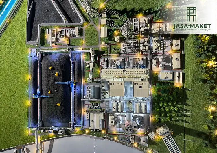 Jasa maket PLTU kawasan industri