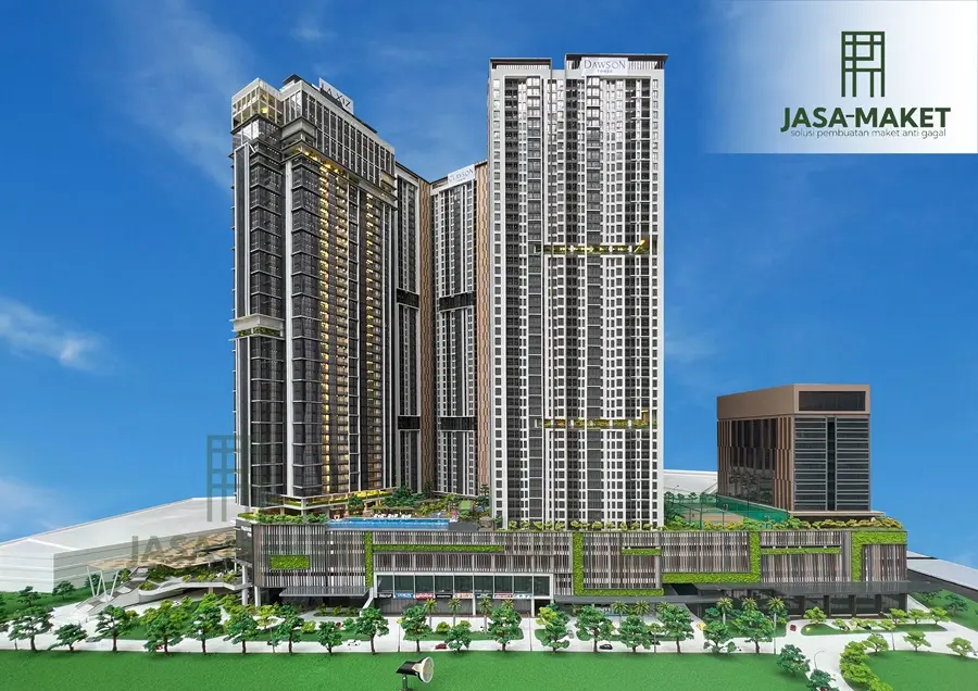 Jasa maket pola raya apartemen